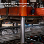 PET sheet thermoforming machine used to fix webbing, forming defects and production problems